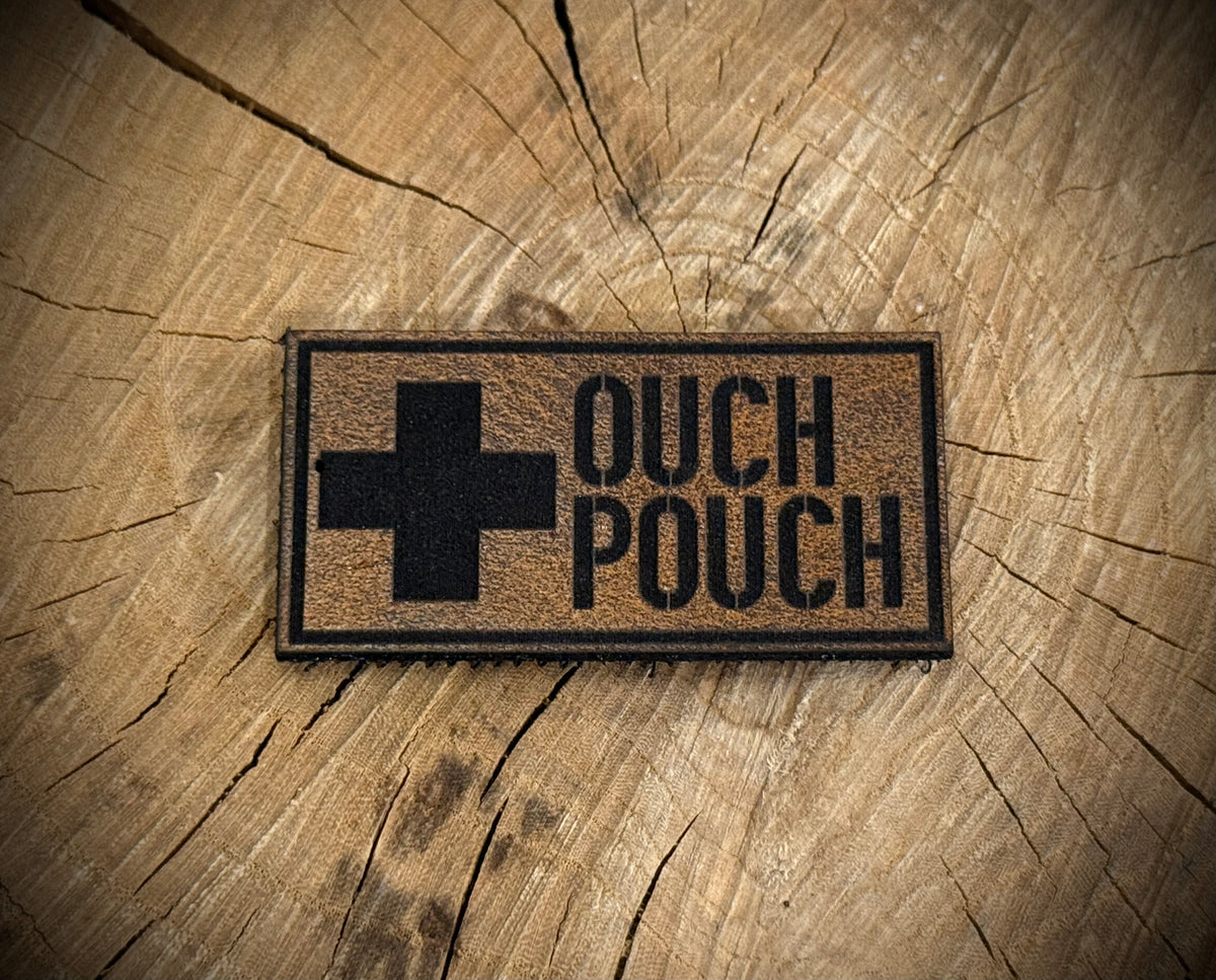 Ouch Pouch Leatherette Morale Patch – Velcro-Backed Boo-Boo Kit